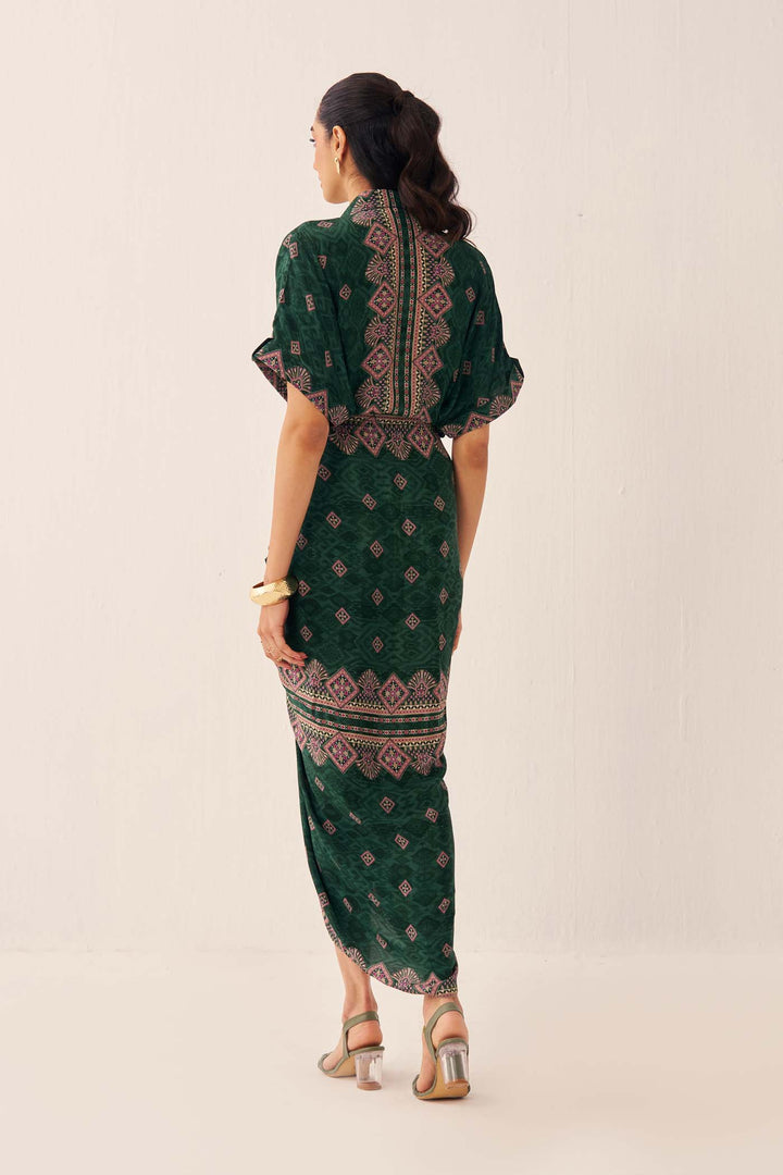 Green Kaleido Shirt Dress