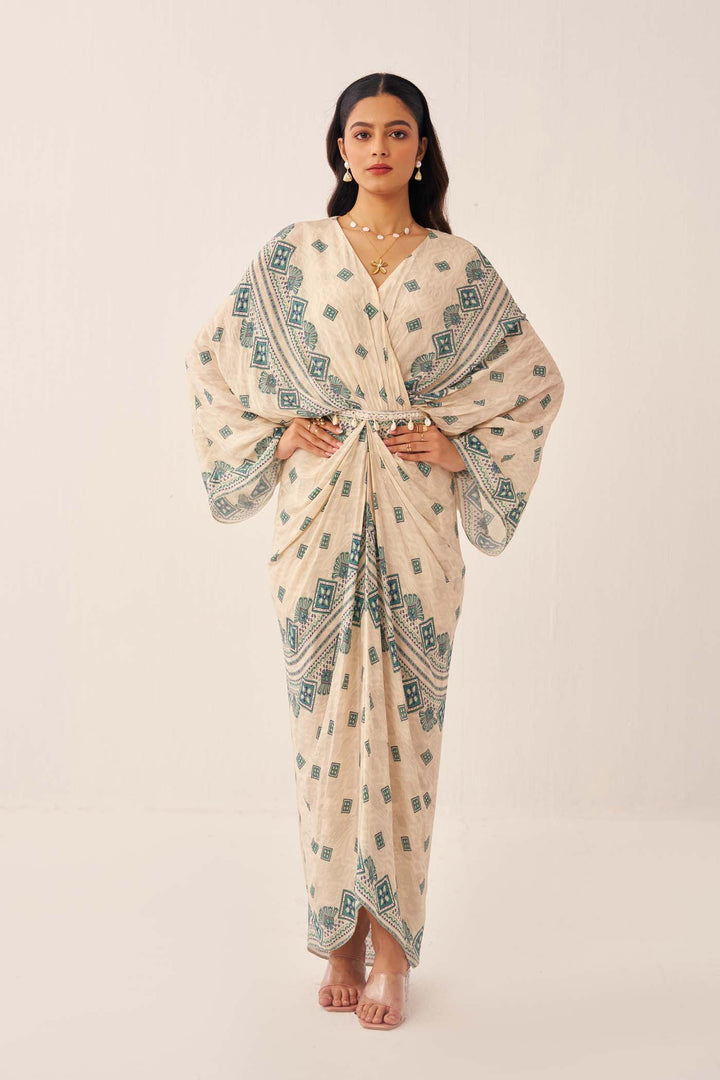 Ivory Kaleido Kaftan Dress