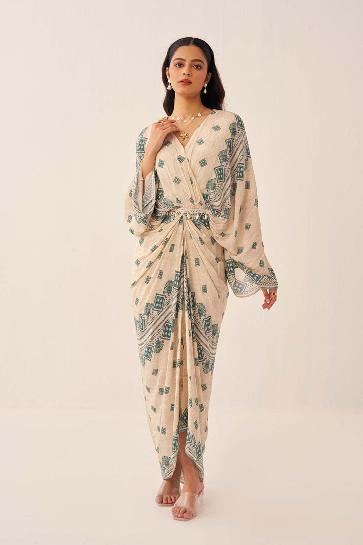 Ivory Kaleido Kaftan Dress