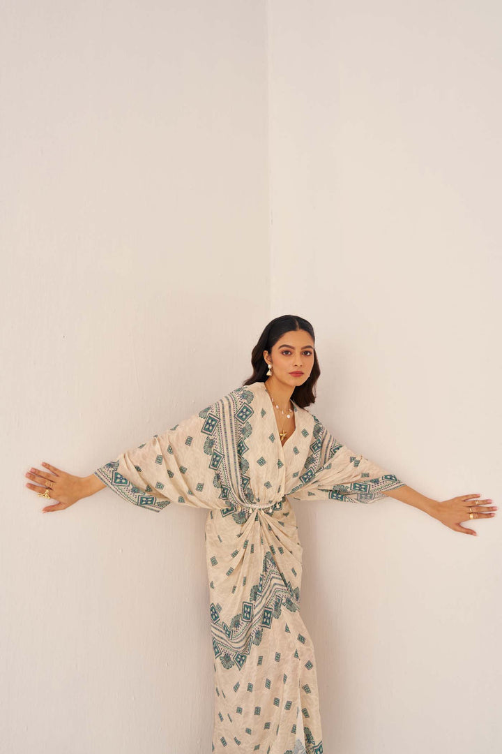 Ivory Kaleido Kaftan Dress