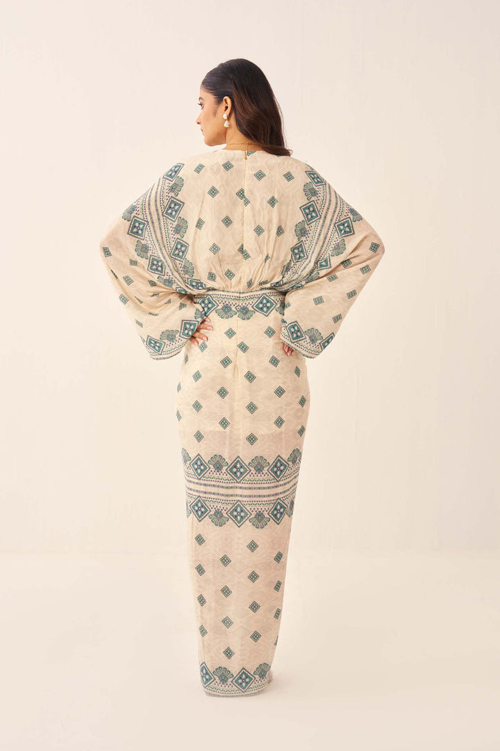 Ivory Kaleido Kaftan Dress