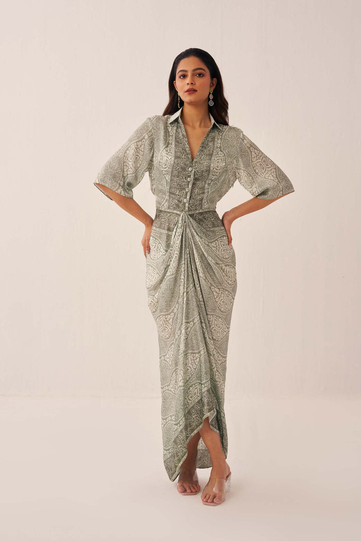 Ice Green Oasis Shirt Dress