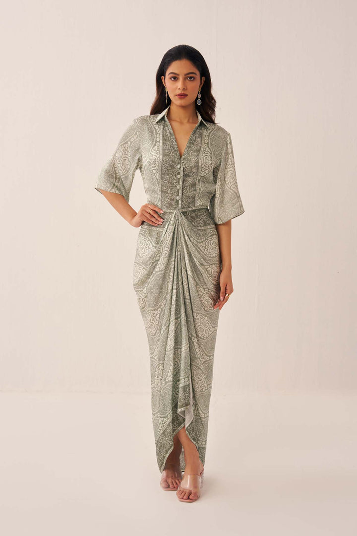 Ice Green Oasis Shirt Dress