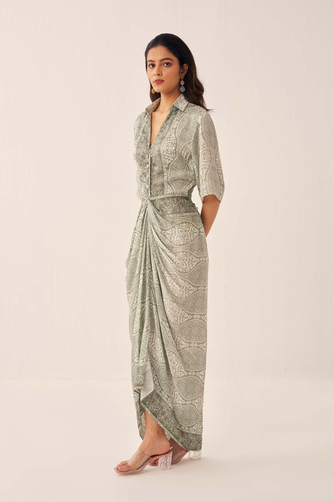 Ice Green Oasis Shirt Dress