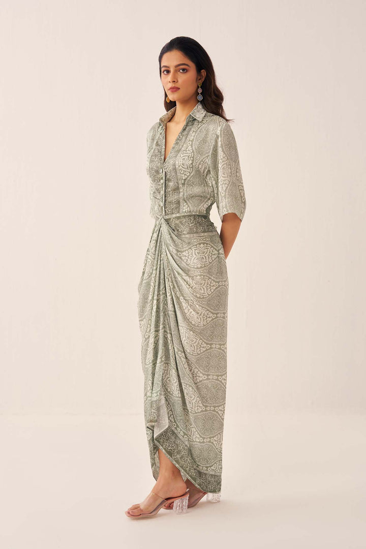 Ice Green Oasis Shirt Dress