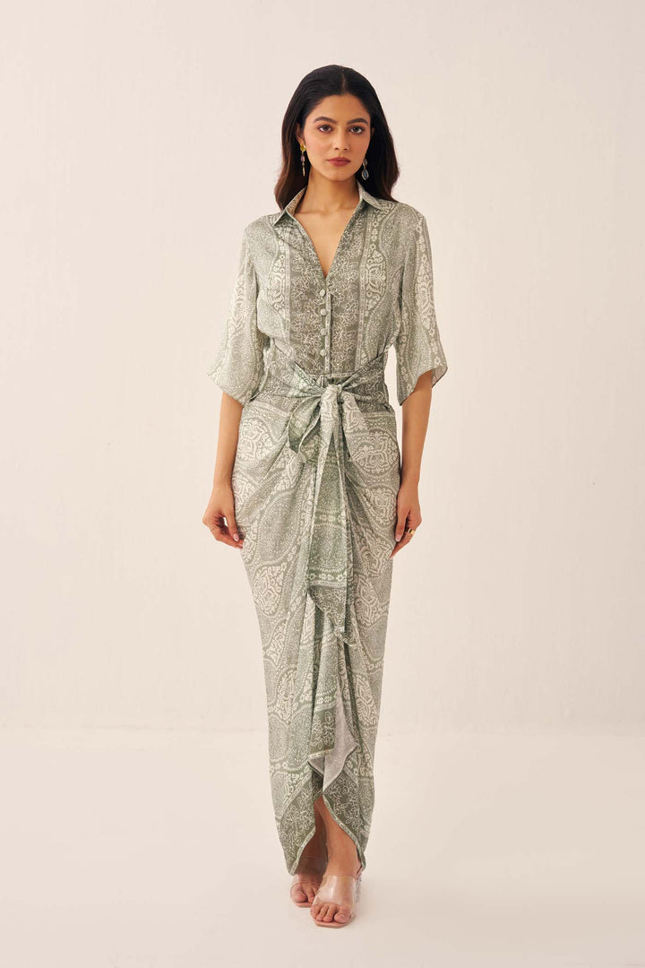 Ice Green Oasis Shirt Dress