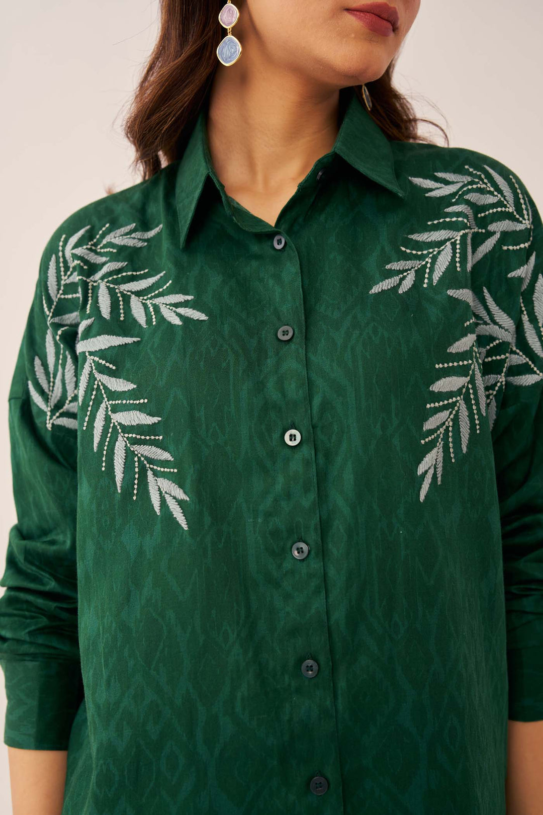 Green Embroidered Co-ord Set