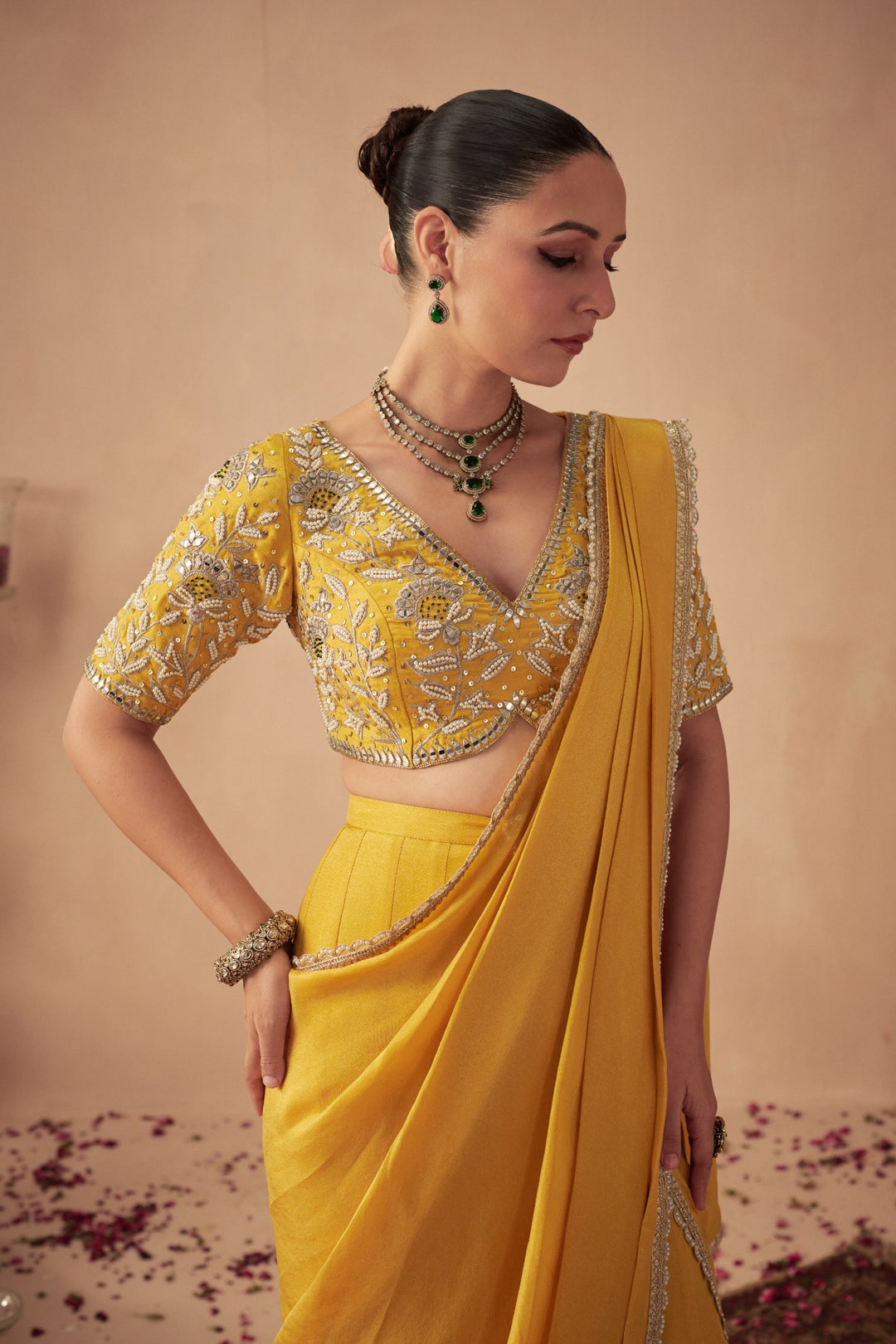 Yellow Tissue Saree