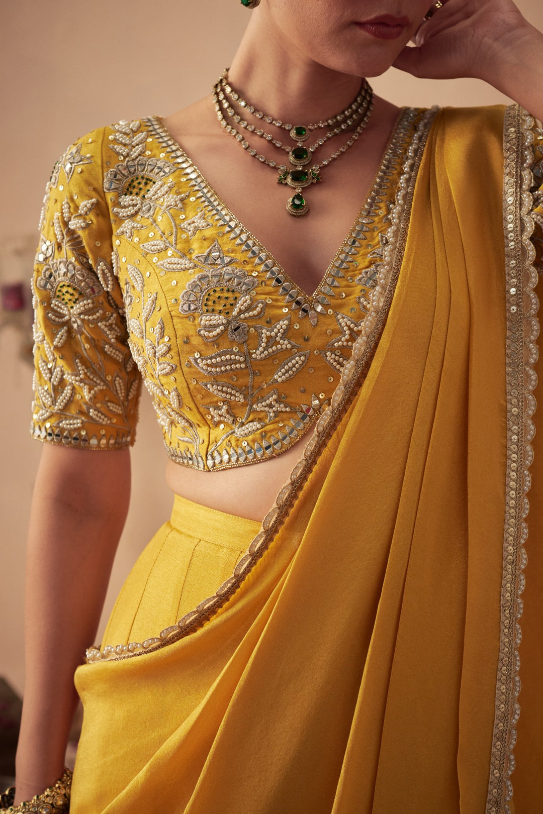 Yellow Tissue Saree