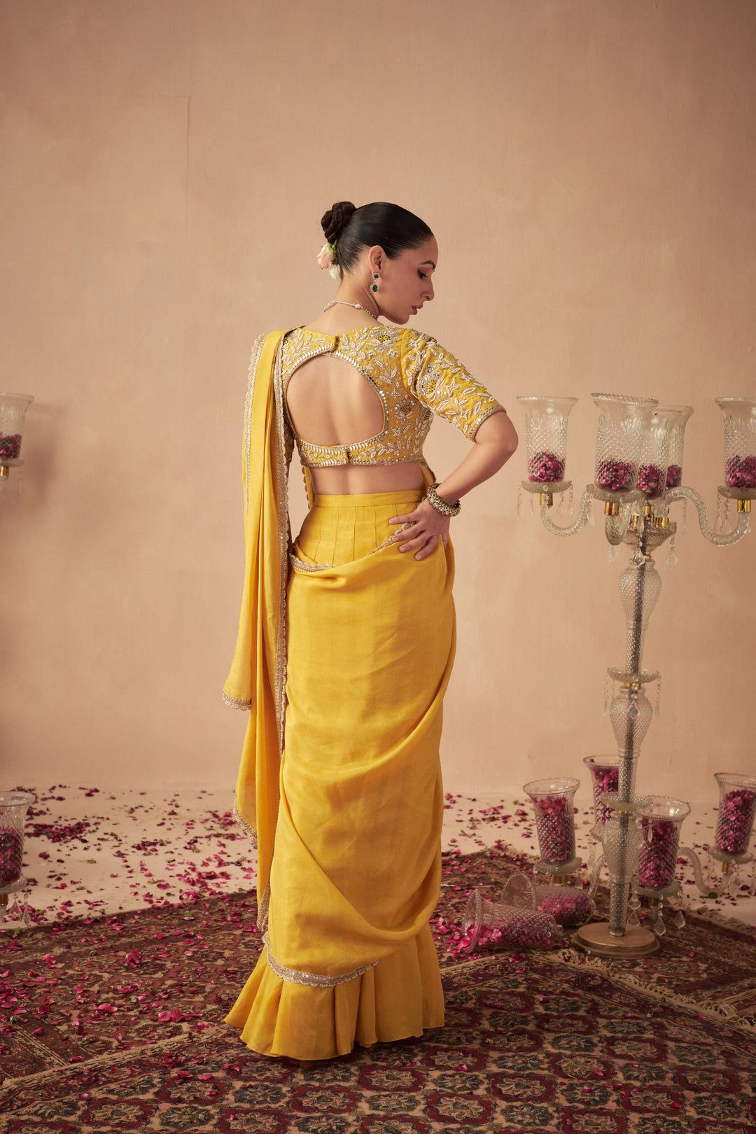 Yellow Tissue Saree
