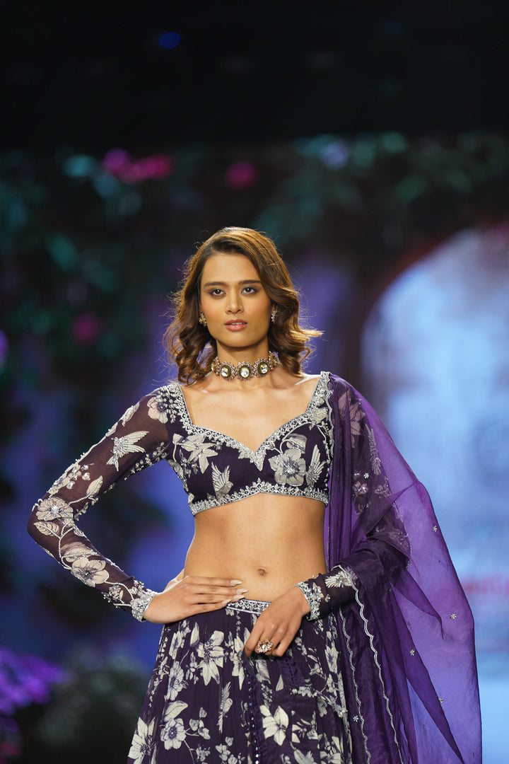 Purple Eden Lehenga