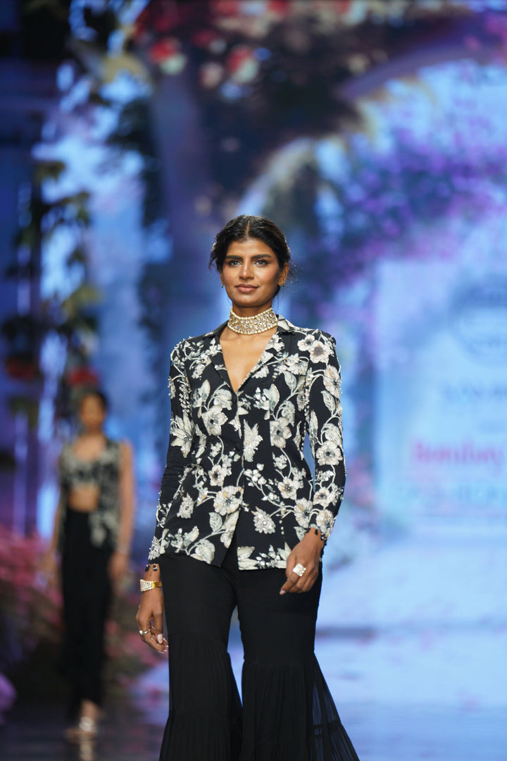 Black Eden Jacket and Sharara Set