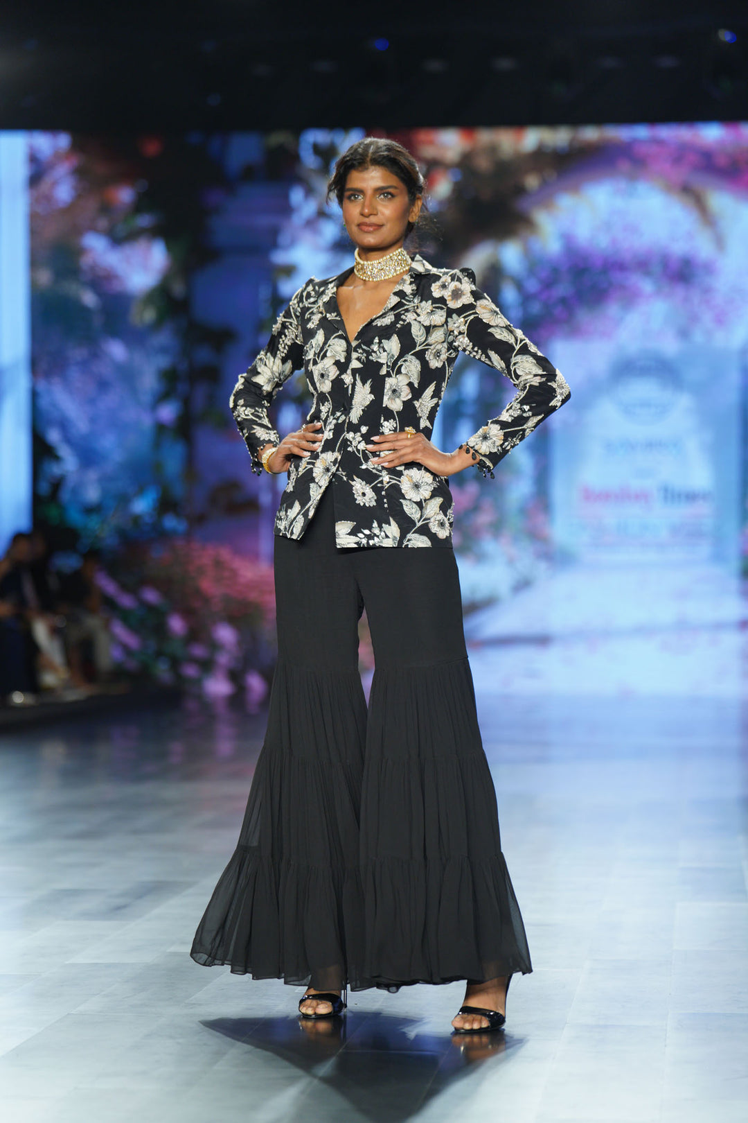 Black Eden Jacket and Sharara Set