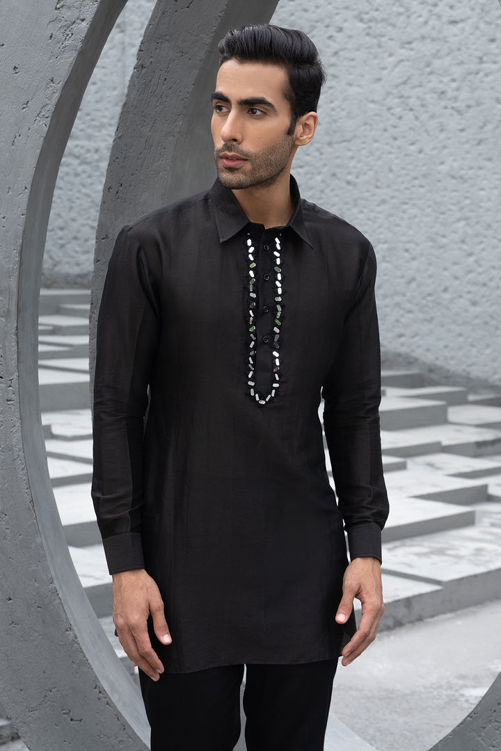 Black Kurta With Pants