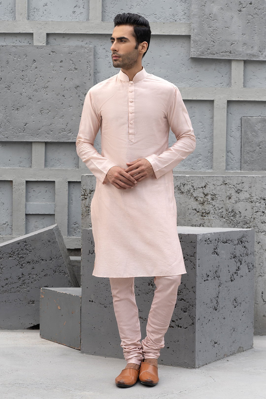 Coffee Kurta With Churidaar