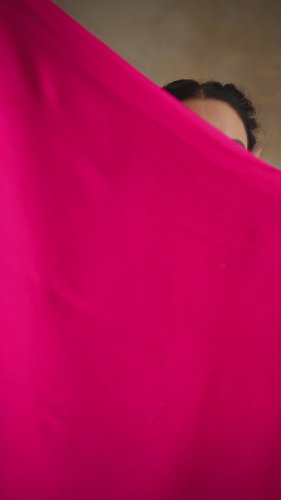 Hot Pink Satin Saree
