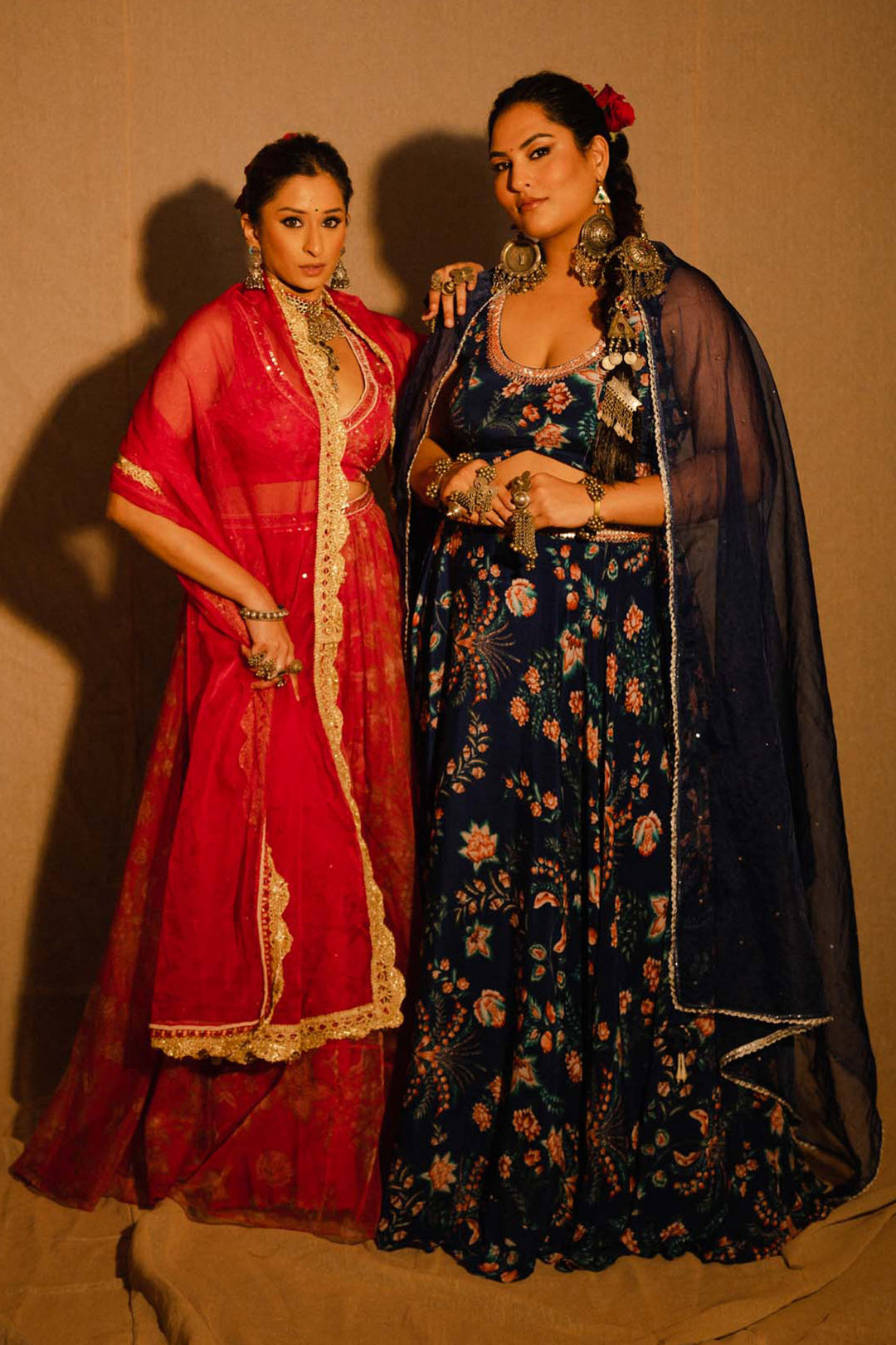 Influencer Sakshi Sindhwani In Our Blue Printed Lehenga