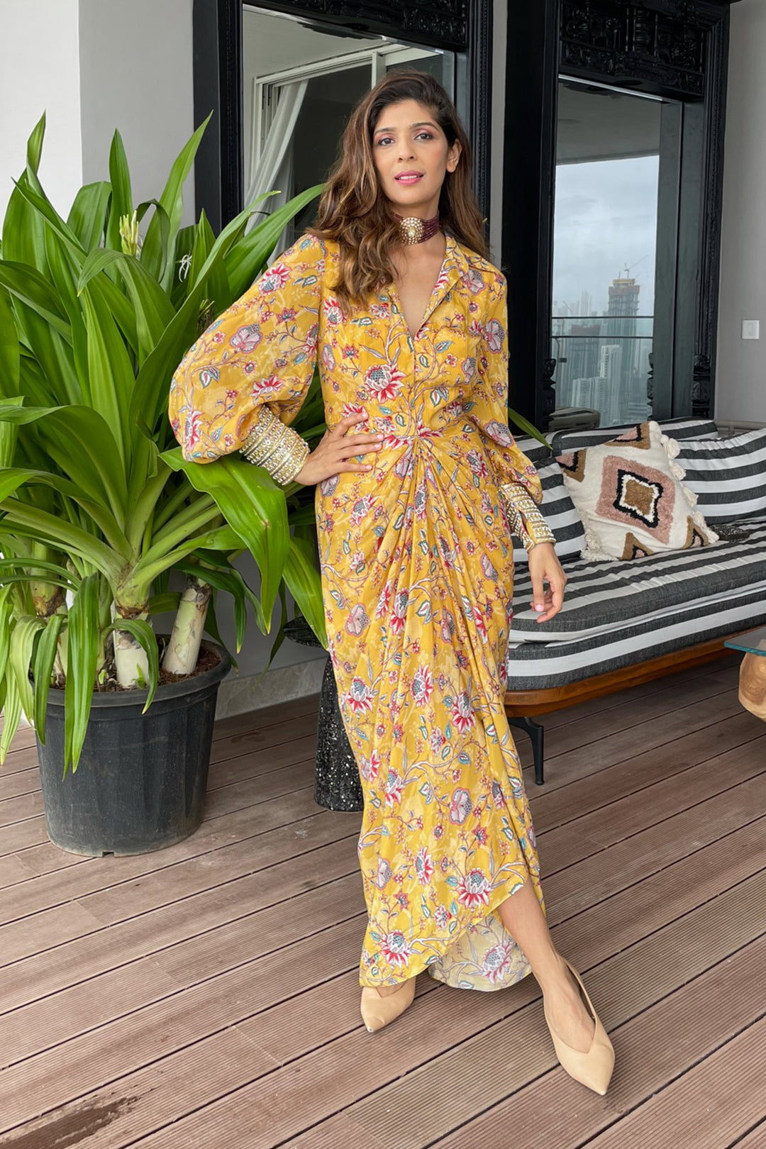 Influencer Mallika Singhania In Our Drape Dress