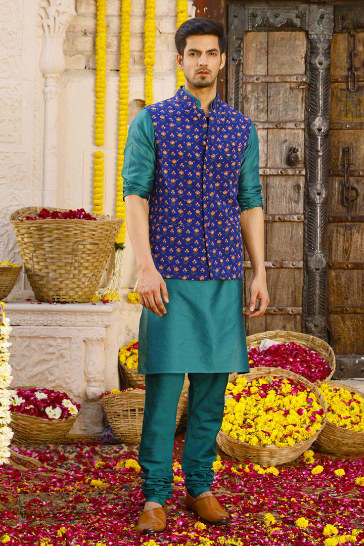 Kurta Set With Nehru Jacket