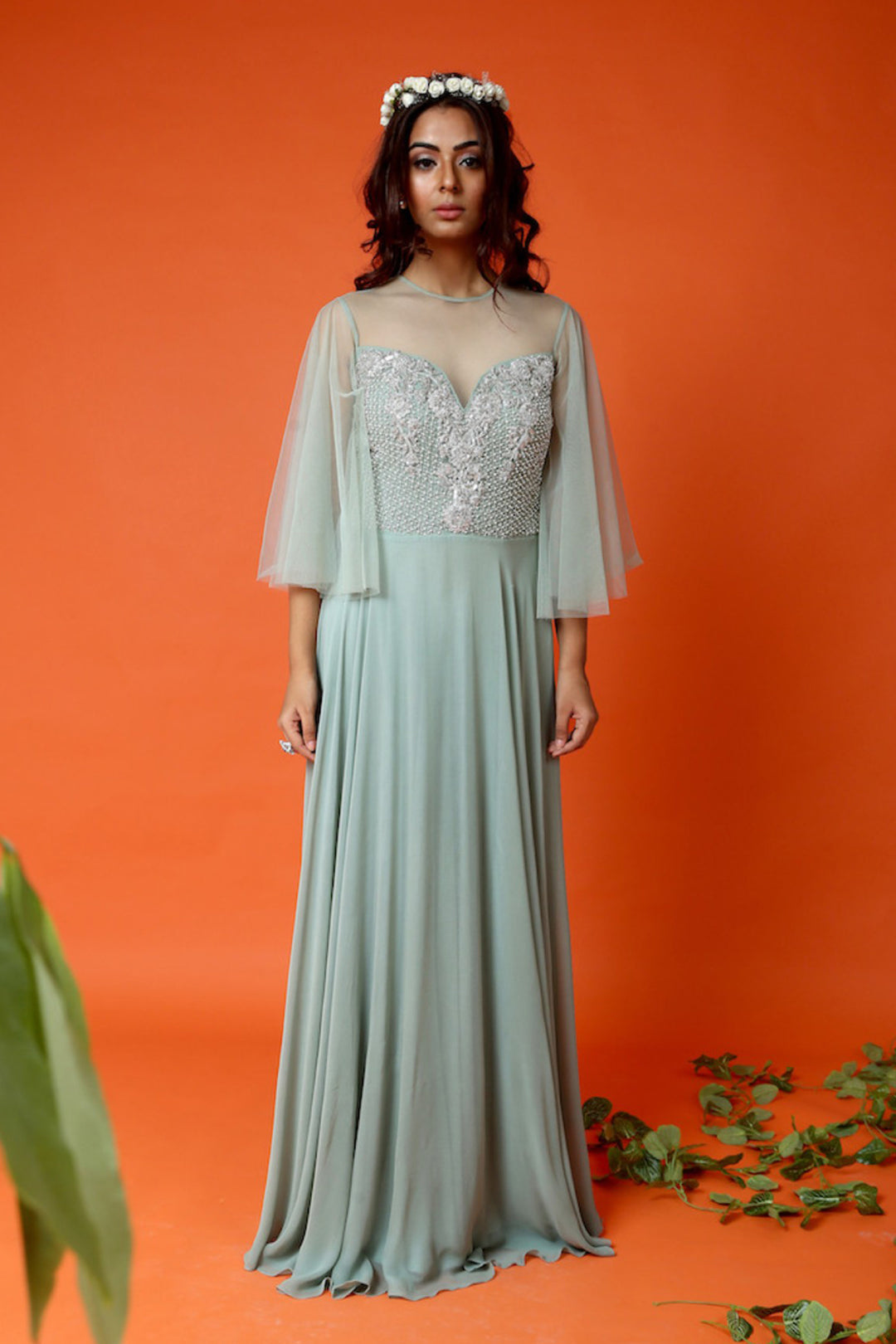 Sage Green Anarkali