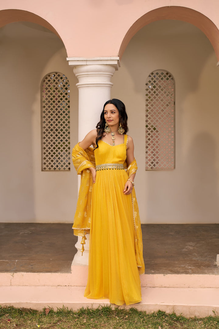 Yellow Anarkali