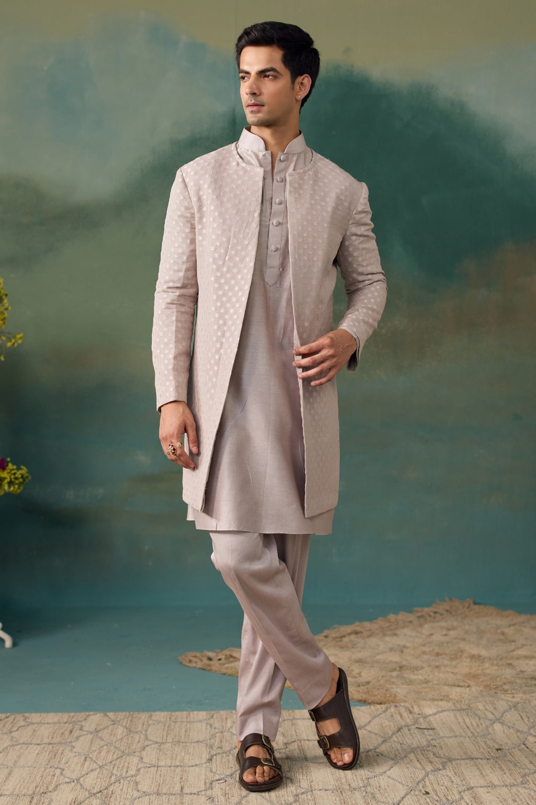 Grey Kurta Set
