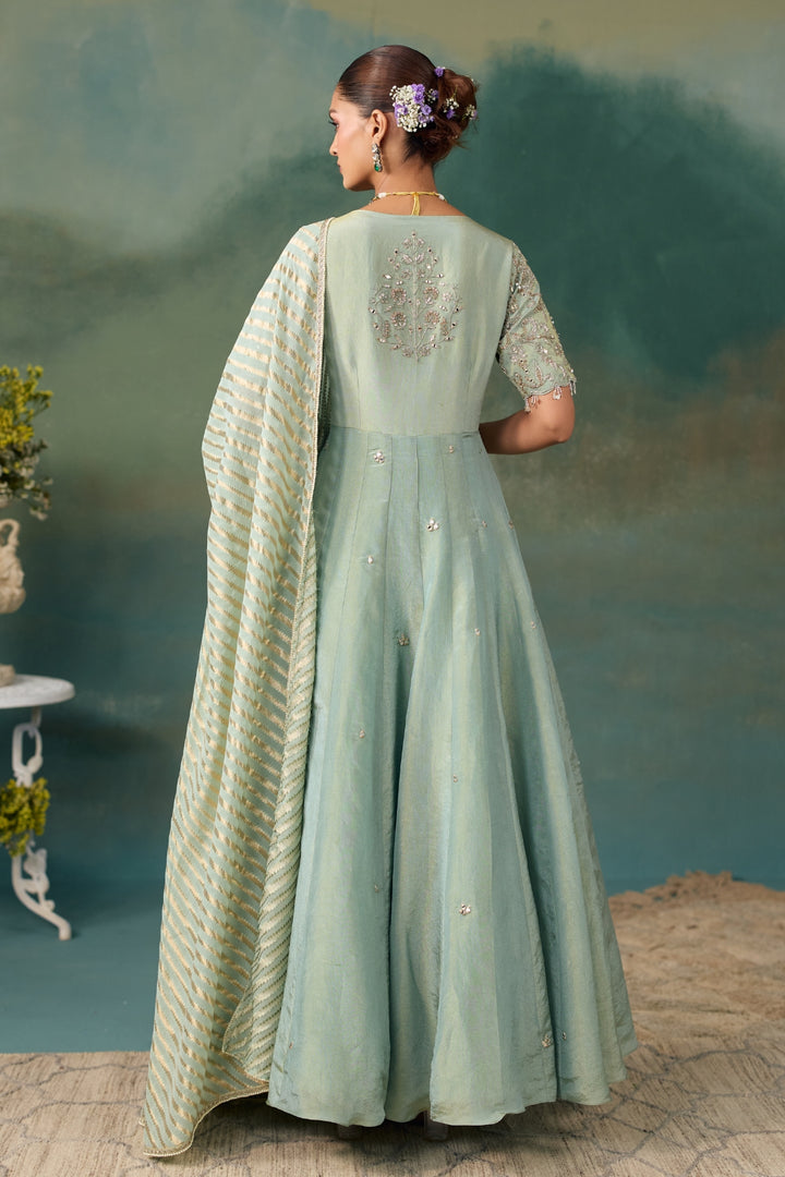Sage Green Anarkali Set