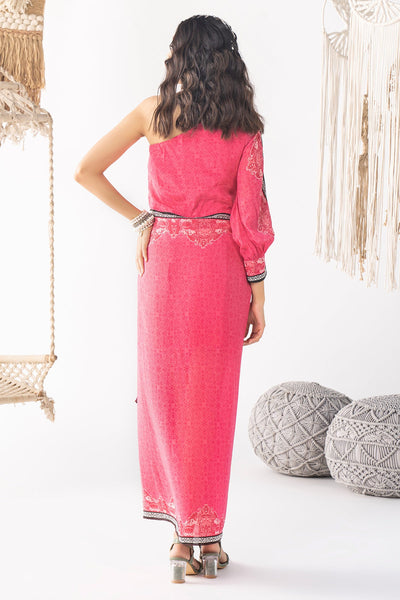 Pink Printed Dress - RTS