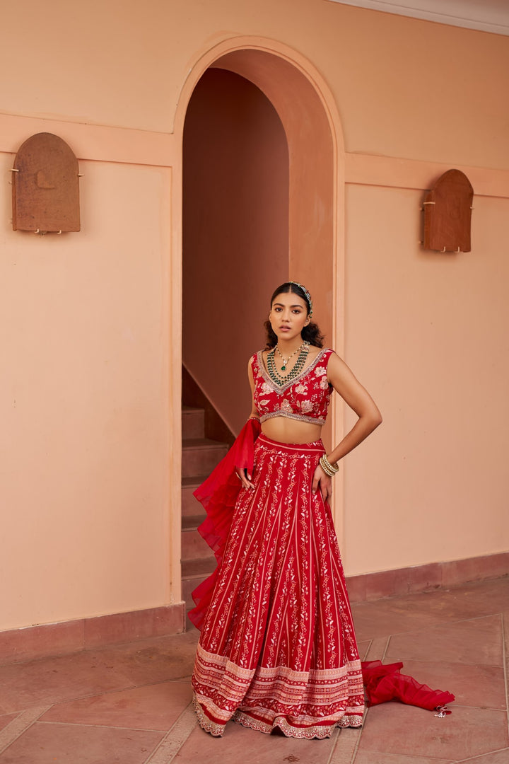 Red Lehenga Set