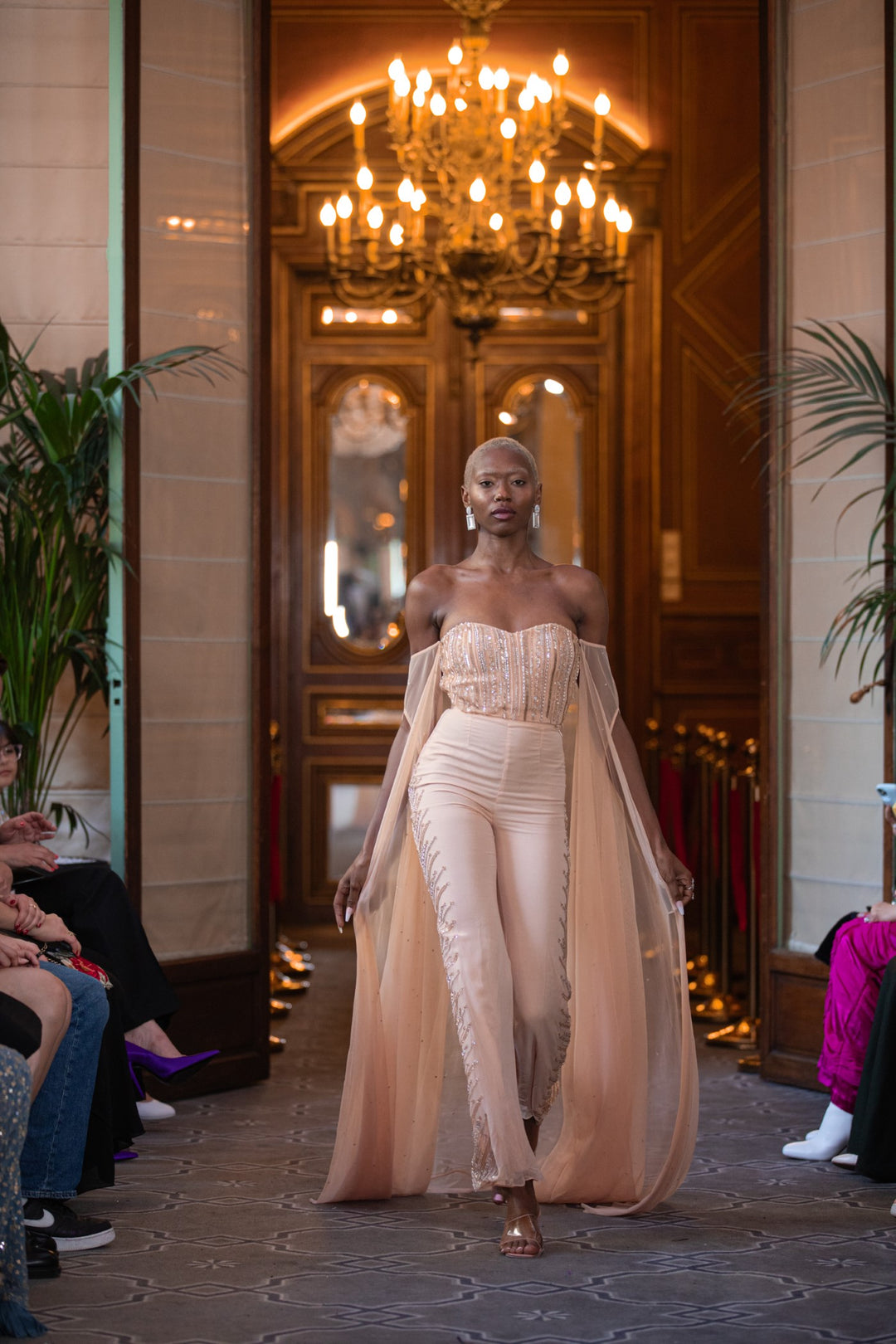 Nude coloured corset with pants