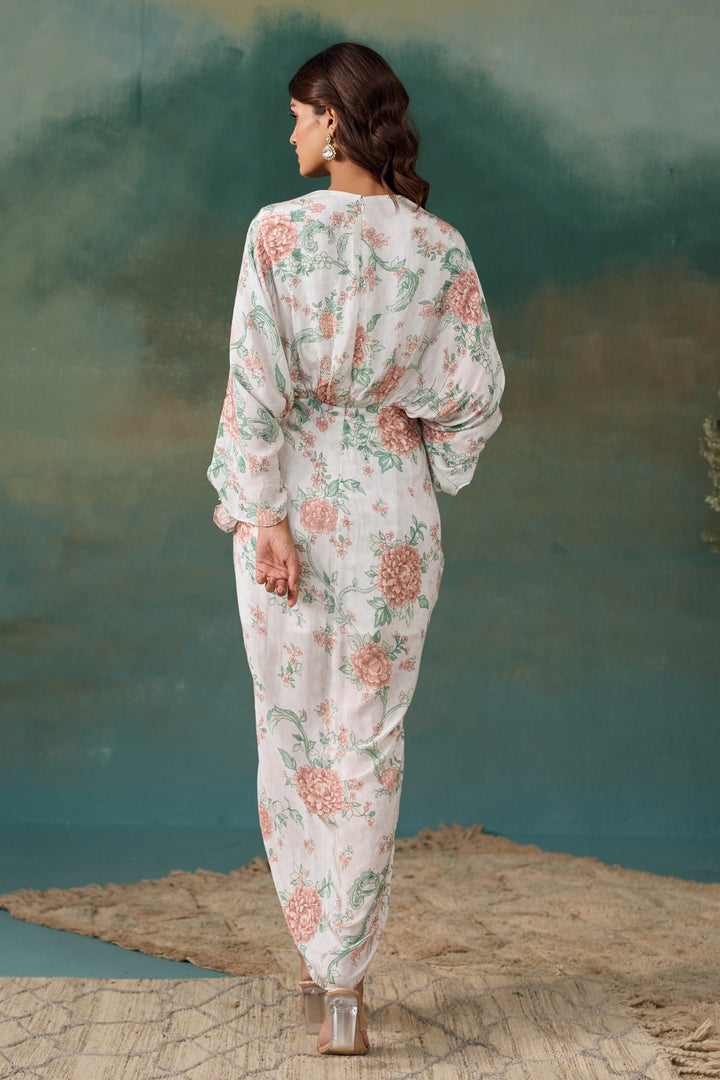 Pearl Roselle Draped Kaftan Dress