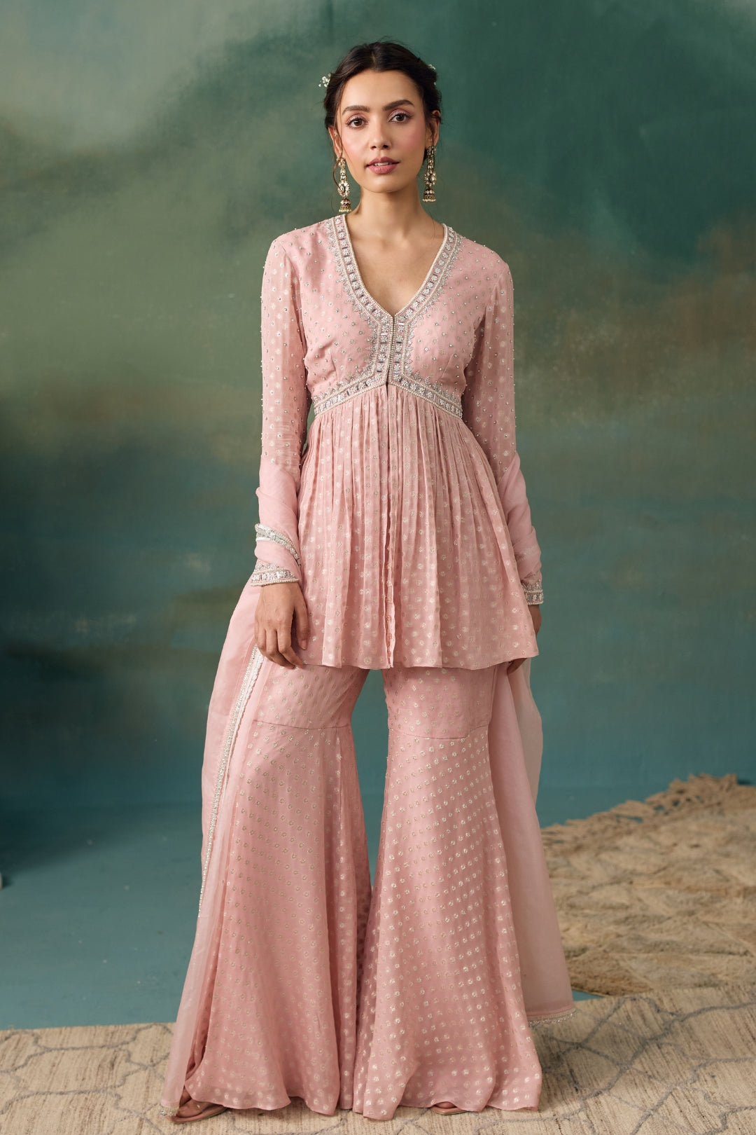 Blush Pink Sharara Set