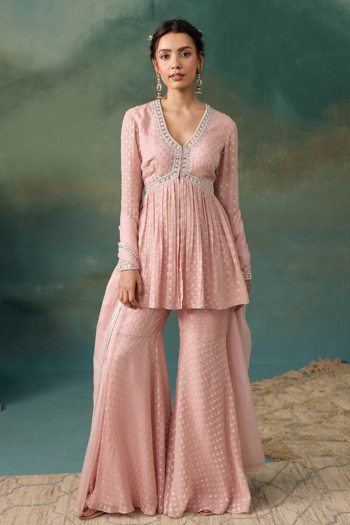 Blush Pink Sharara Set