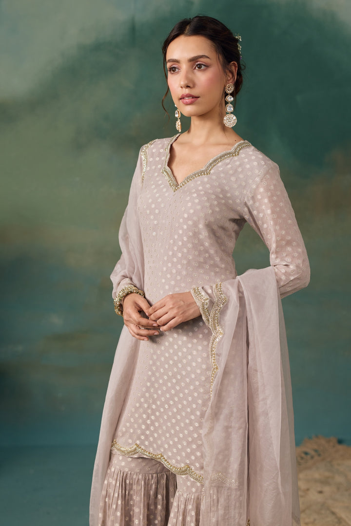 Grey Sharara Set