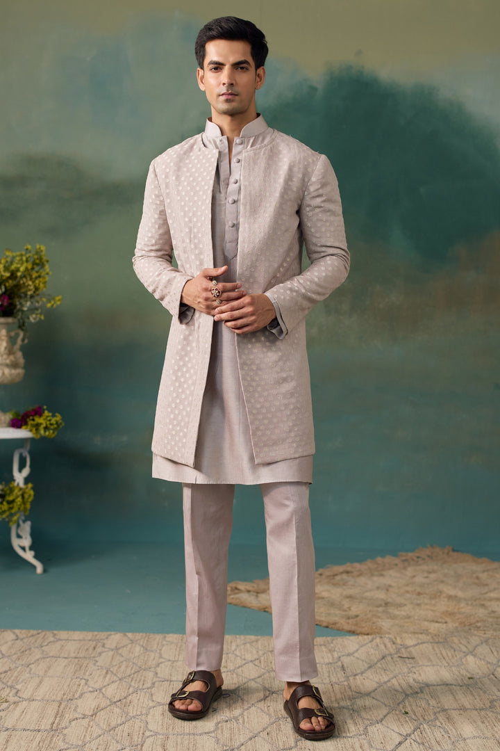 Grey Kurta Set