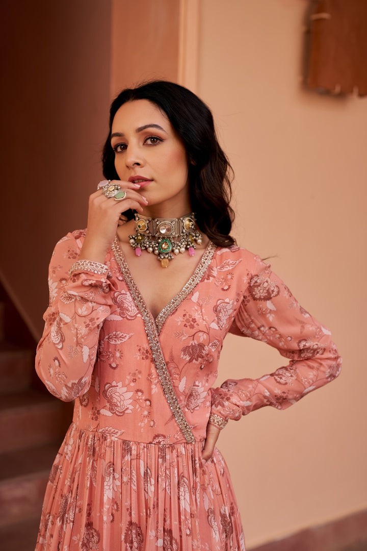 Peach Kurta Set