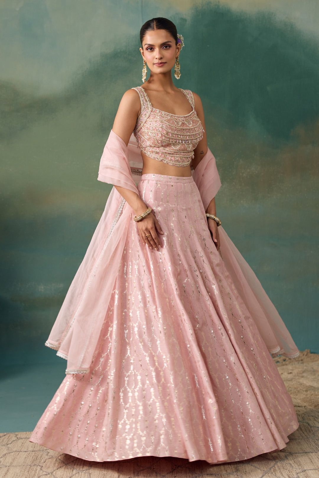 Blush Pink Lehenga Set