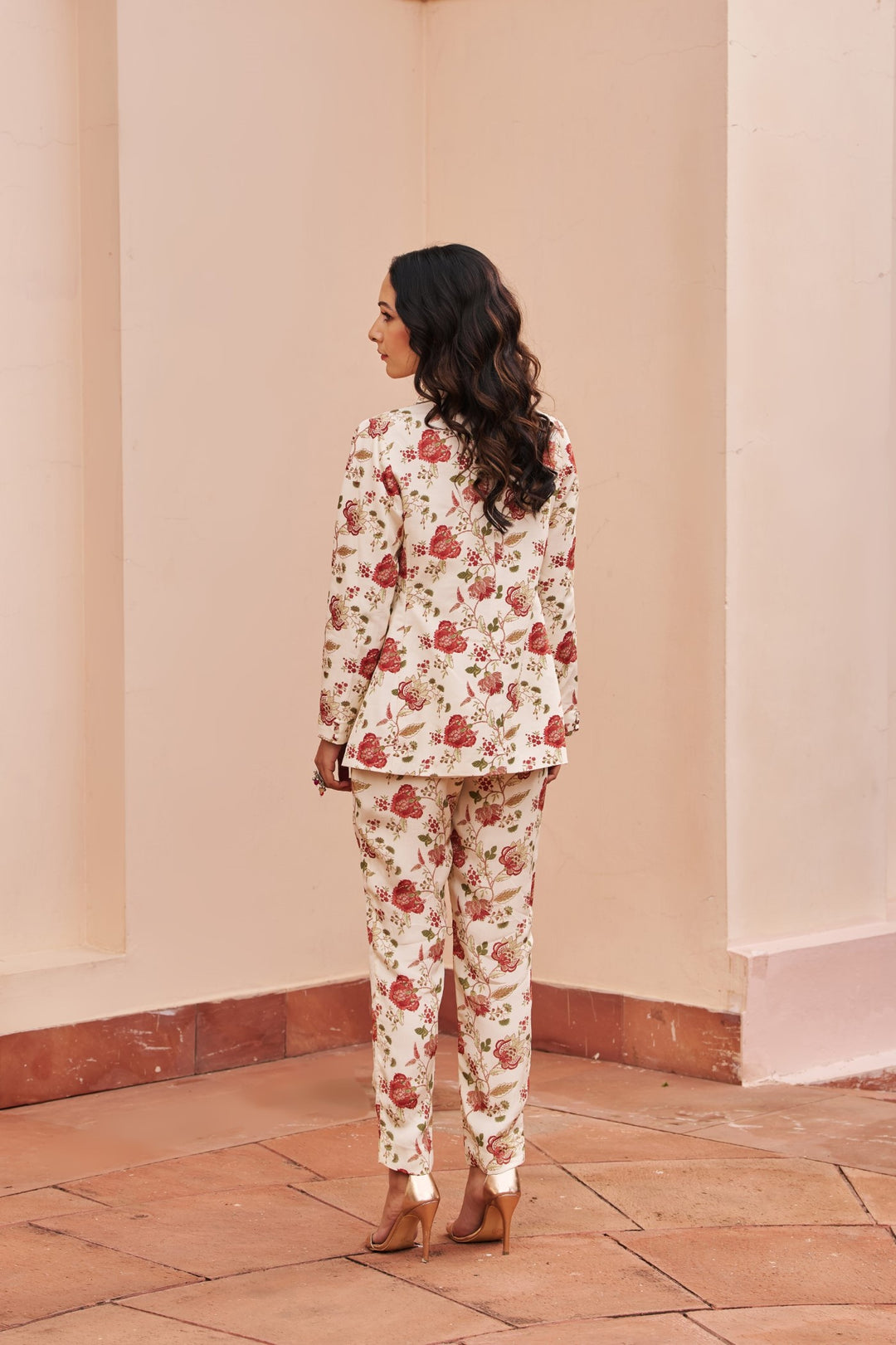 Ivory Printed Pantsuit