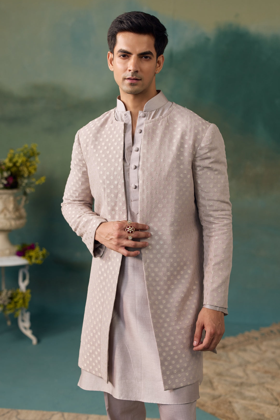 Grey Kurta Set