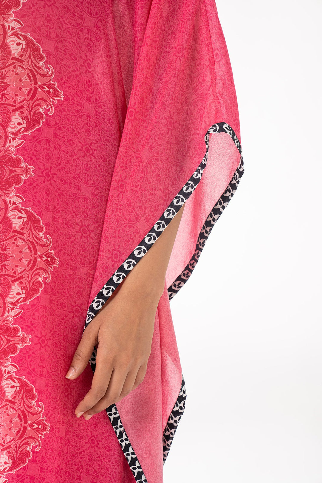 Pink Printed Kaftan Set