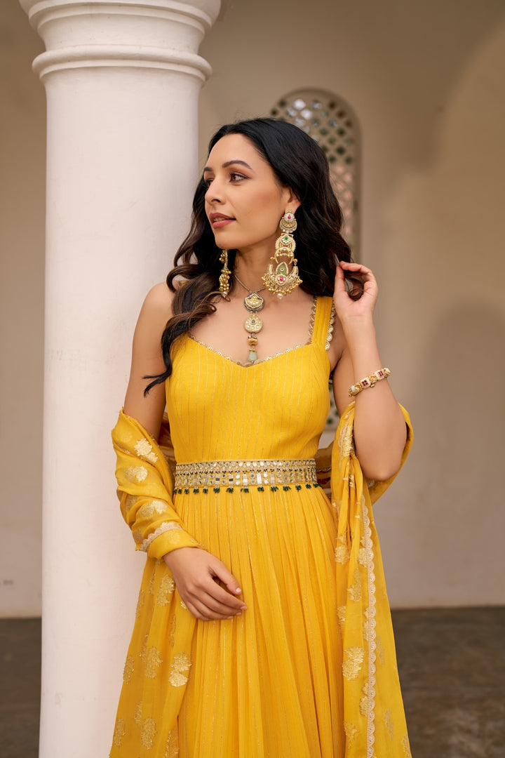 Yellow Anarkali