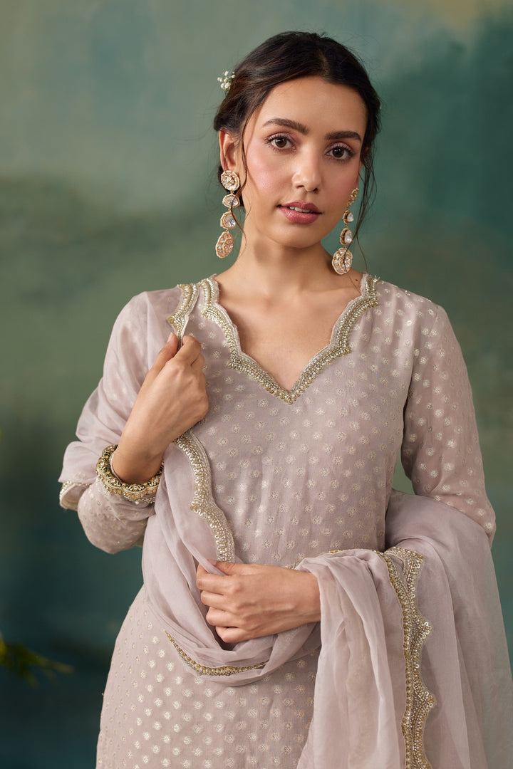 Grey Sharara Set