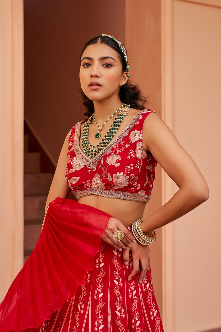 Red Lehenga Set