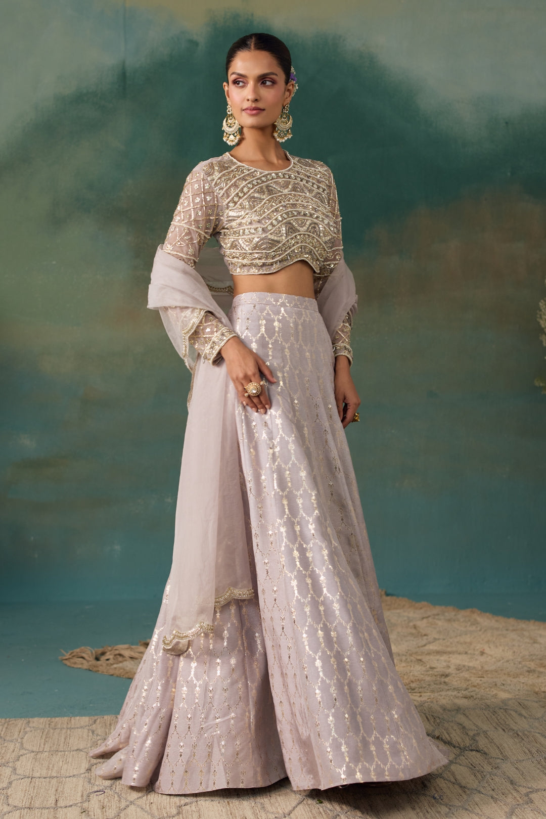 Grey Lehenga Set