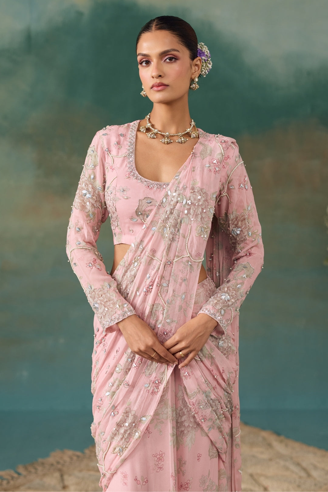 Blush Pink Saree