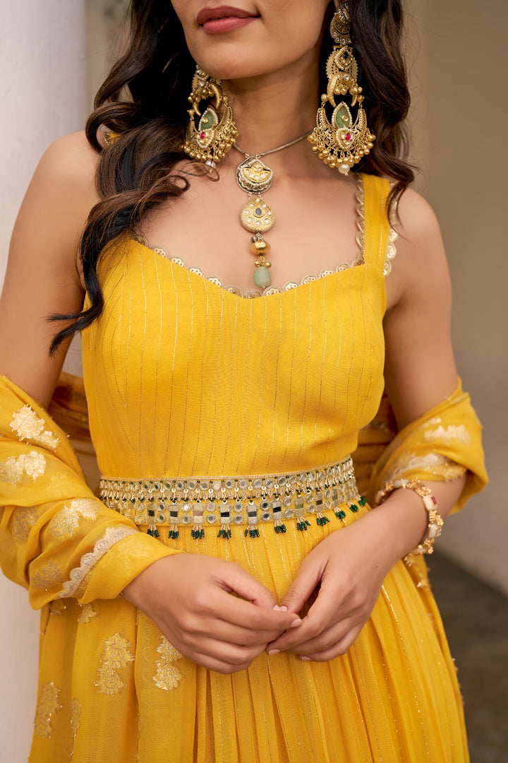 Yellow Anarkali