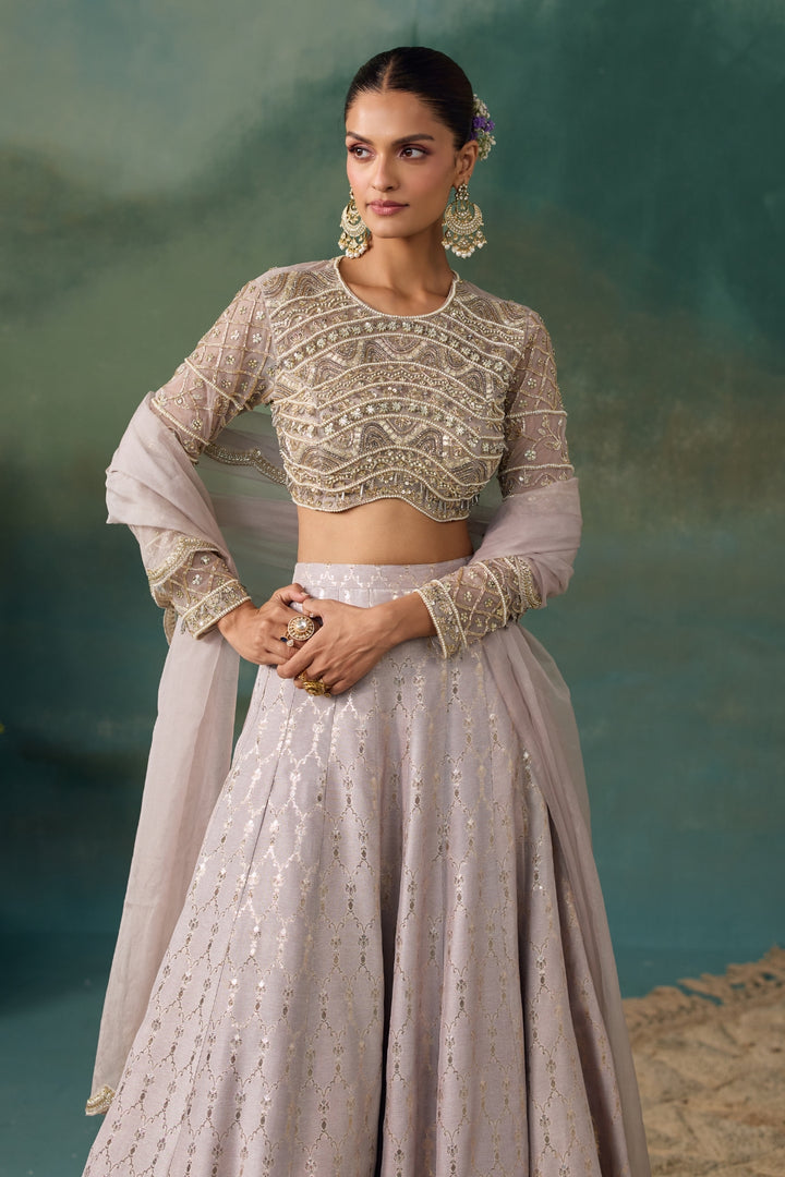 Grey Lehenga Set