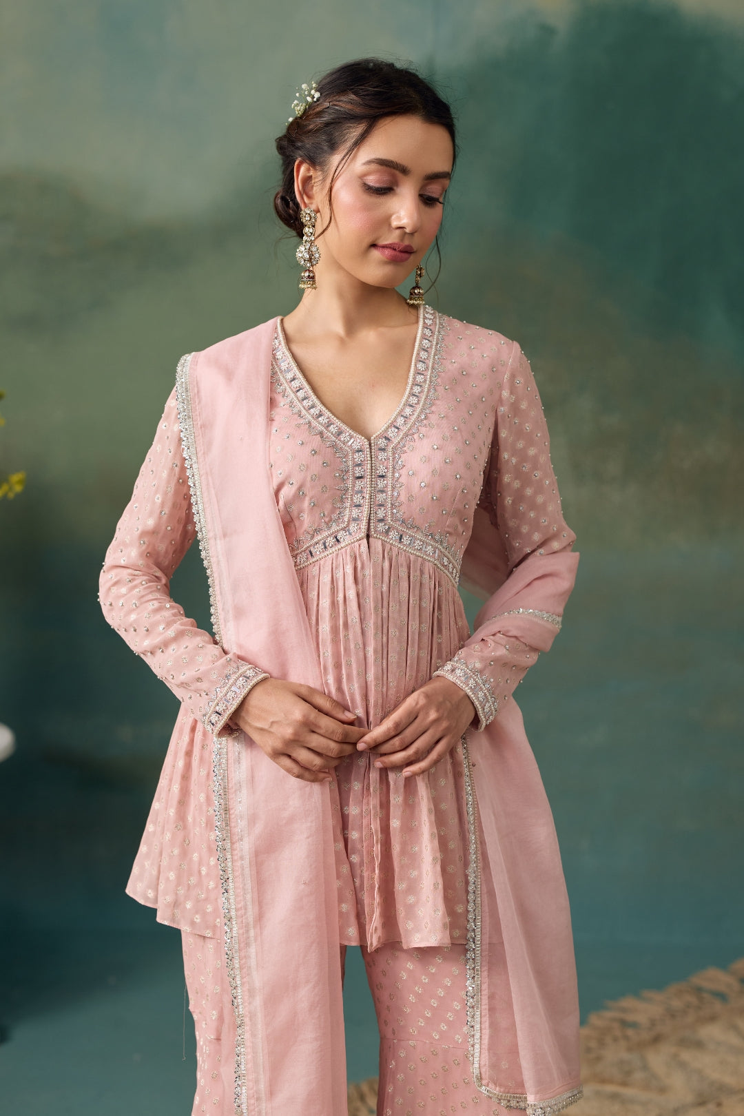 Blush Pink Sharara Set