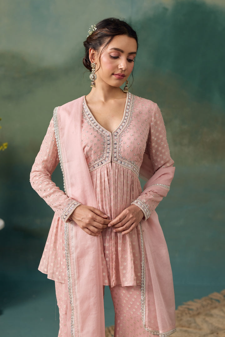 Blush Pink Sharara Set