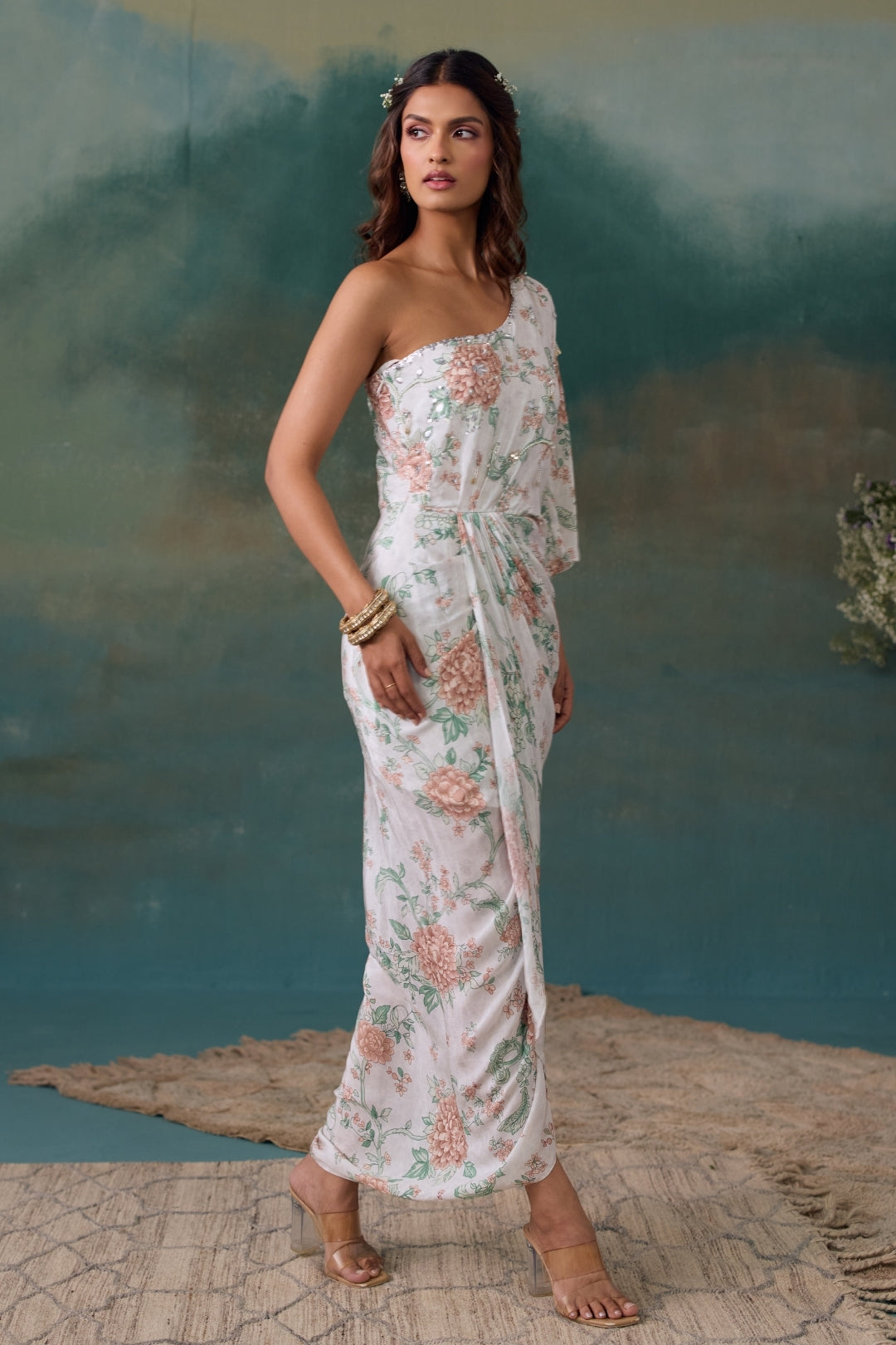 Pearl Roselle One shoulder Dress
